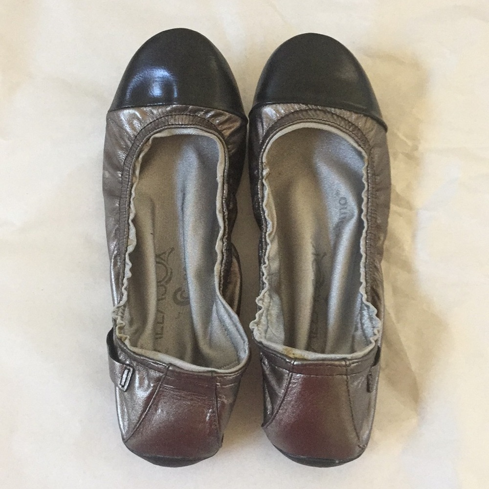 BALLASOX Corso Como Ballerina Flats Silver/ Black